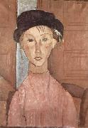 Amedeo Modigliani Madchen mit Hut oil